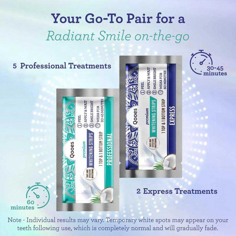 🍇Final 3 hours 80% off 🔥 Qooes Teeth Whitening Strips - Reveal Your Brightest Smile